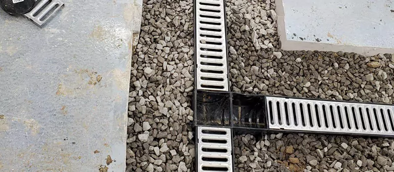 Storm Water Trench Drain Repair in Roseland, Burlington